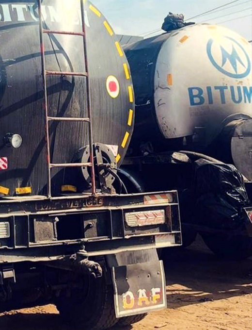 Two bitumen tankers